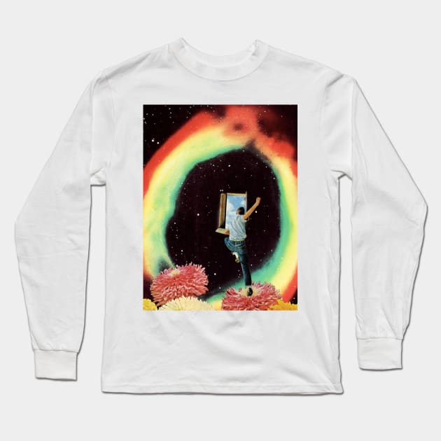 Curiosity Piques Long Sleeve T-Shirt by stellarcollages